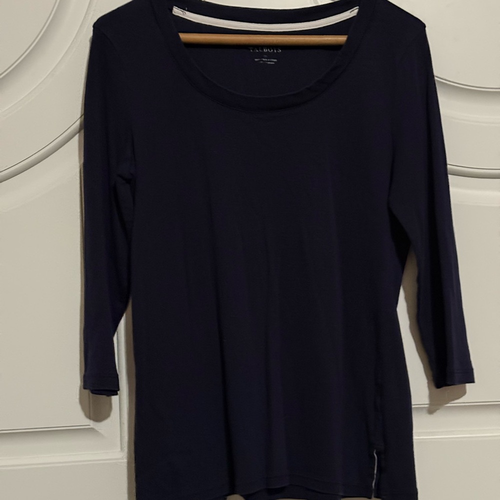 Talbots Navy Long Sleeve Top